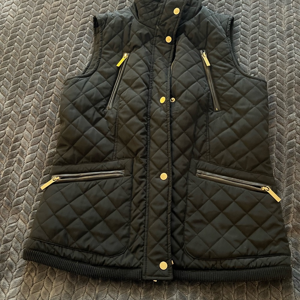 Michael Kors Quilted Black Vest